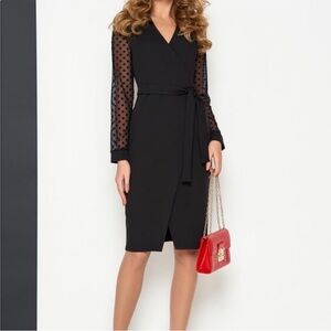 Little Black Dress Size Small Wrap Dress Style Made in Europe